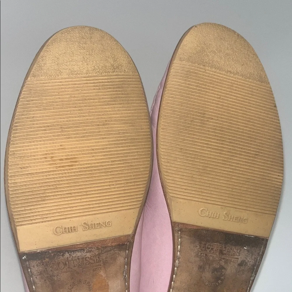 Lottusse Men’s size 7 Pink Leather Penny Loafers / preowned